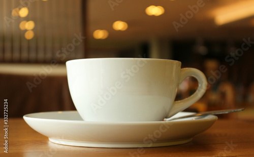 A Close up of a Cup of Coffee in a Cafe