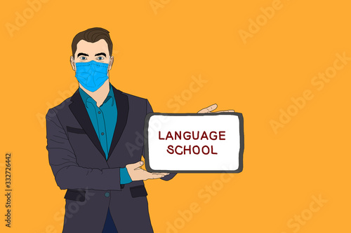 online education, online training courses, distance education flat illustration. Internet studying, online book, tutorials, e-learning
