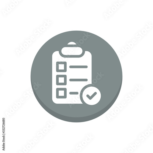 Checklist Vector Icon Colour Circle Icon Illustration.
