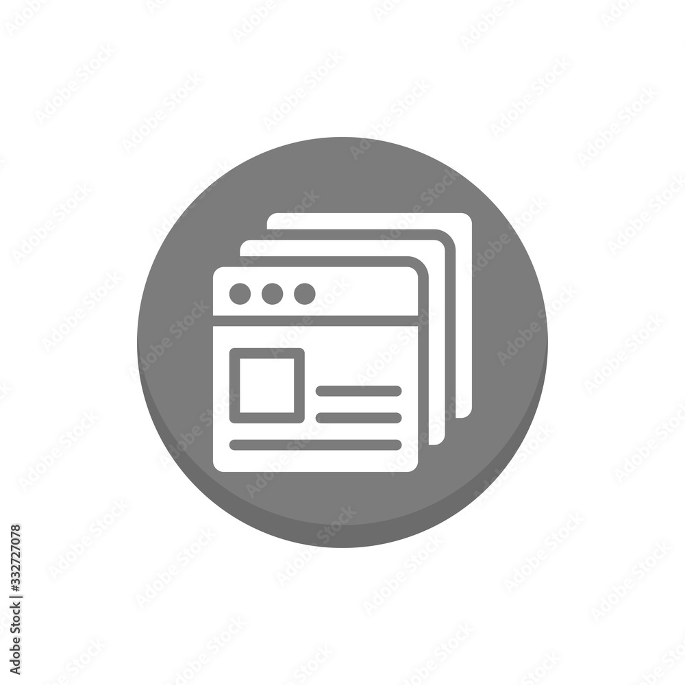 Webpages Vector Icon Colour Circle Icon Illustration. Webpages Vector Icon Colour Circle Icon Illustration.