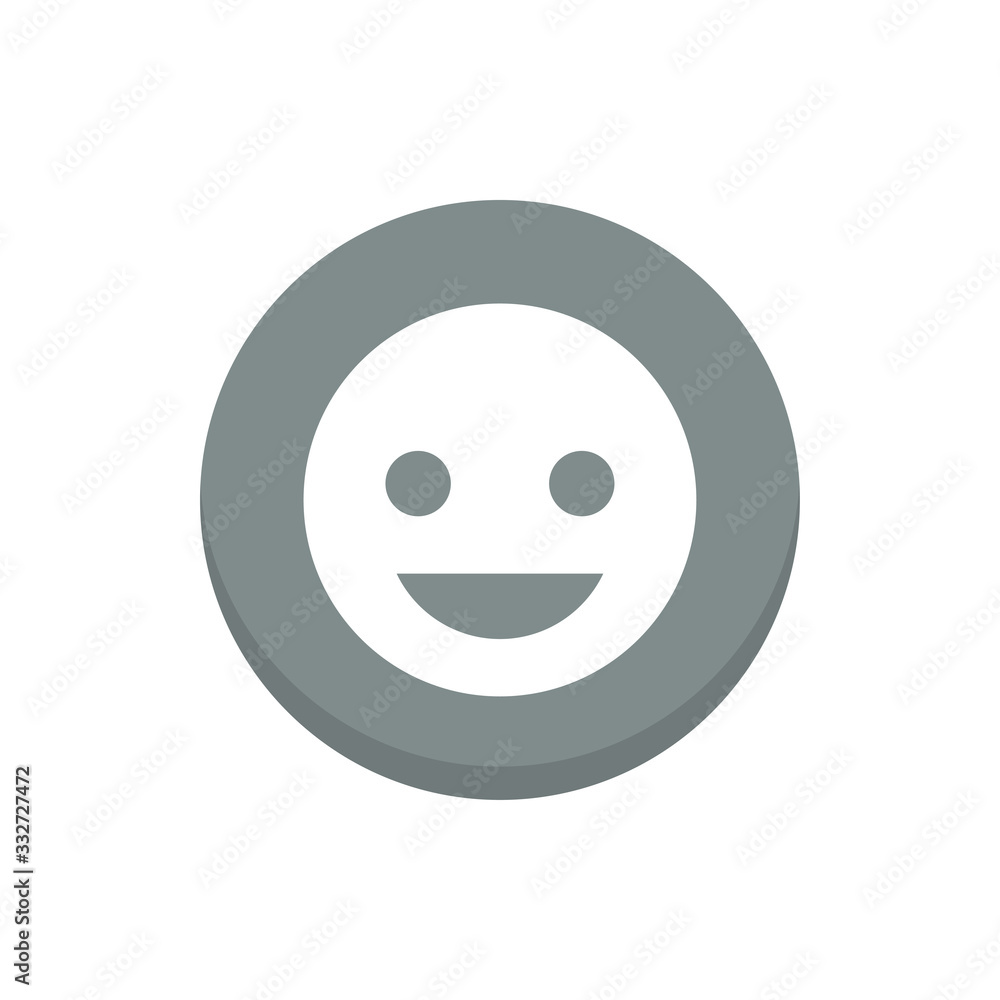 Smiley Vector Icon Colour Circle Icon Illustration.