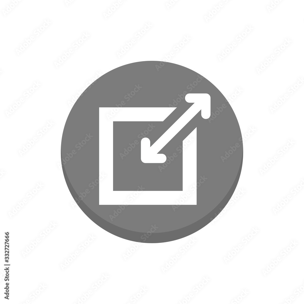 Resize Vector Icon Colour Circle Icon Illustration. Resize Vector Icon Colour Circle Icon Illustration.