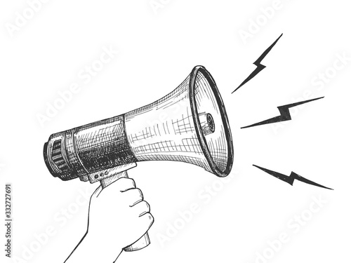 Special announcement via megaphone