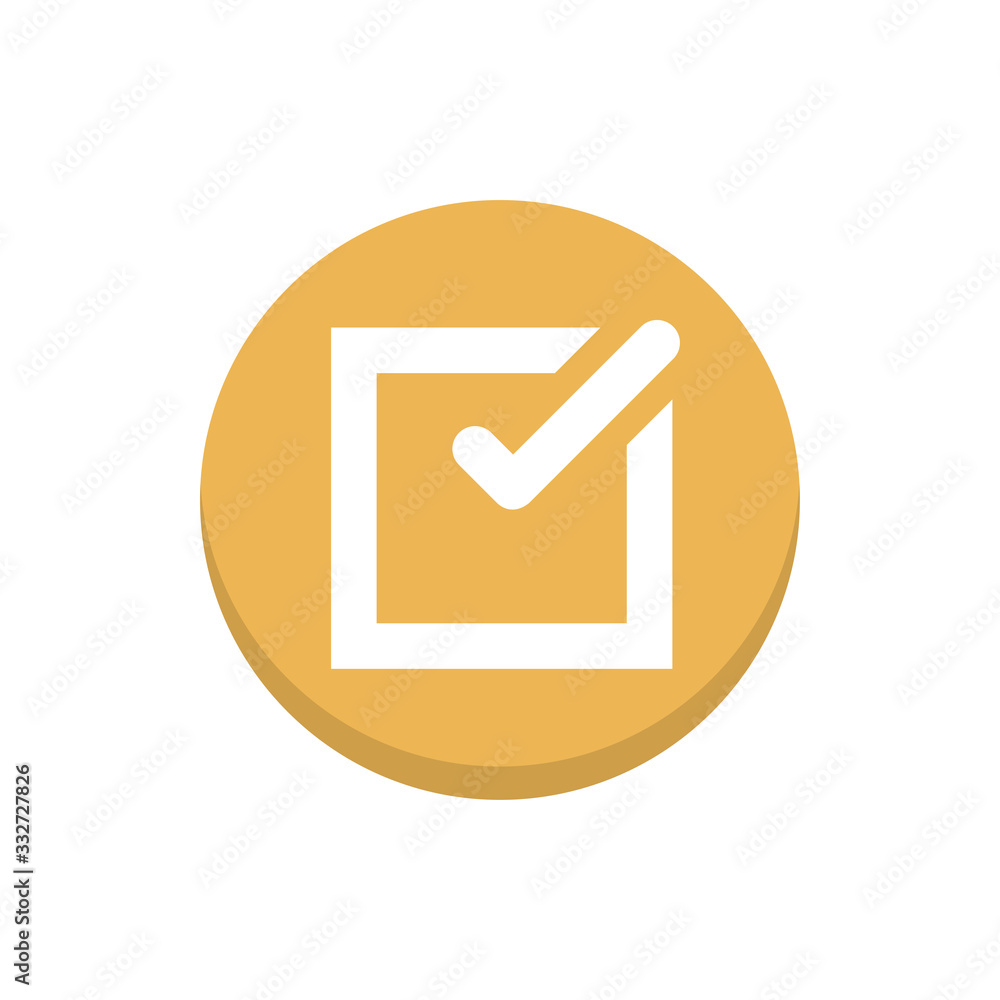 Checkmark Vector Icon Colour Circle Icon Illustration. Checkmark Vector Icon Colour Circle Icon Illustration.