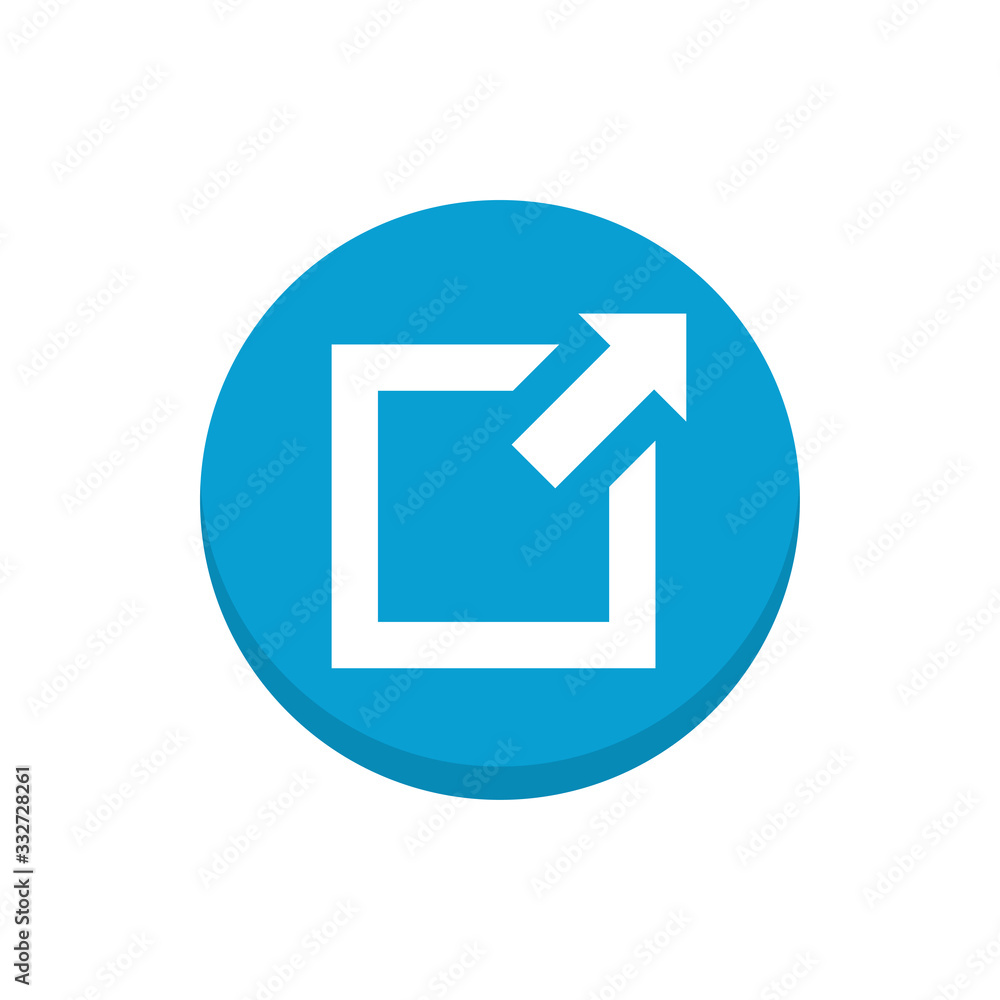External Link Vector Icon Colour Circle Icon Illustration. External Link Vector Icon Colour Circle Icon Illustration.