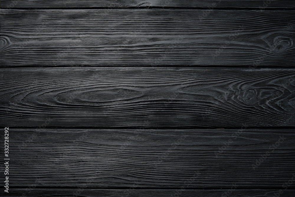 Naklejka premium Black wood texture for design and background
