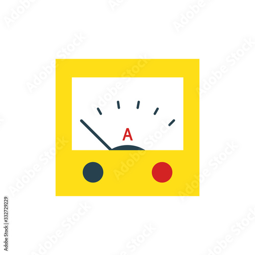 ammeter flat icon, vector illustration