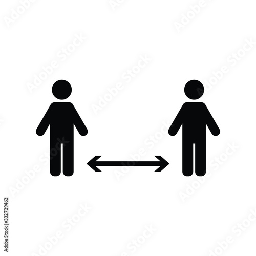Social distancing icon. Keep the  distance.  stop covid 19,  coronavirus 