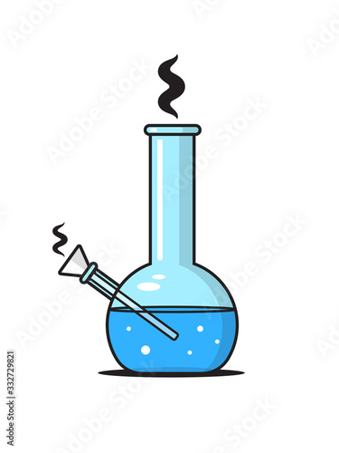 Bong, smoking device vector illustration isolated on white