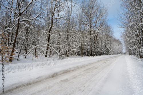 winter dirt road