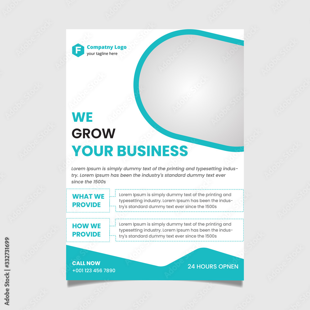 Corporate Flyer Design, Brochure, Leaflet and Vector Template. 