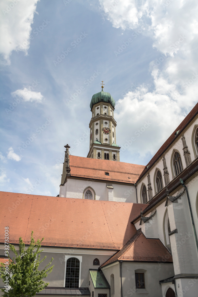 Famous Evangelisch Saint Ulrich church in Augsburg Germany