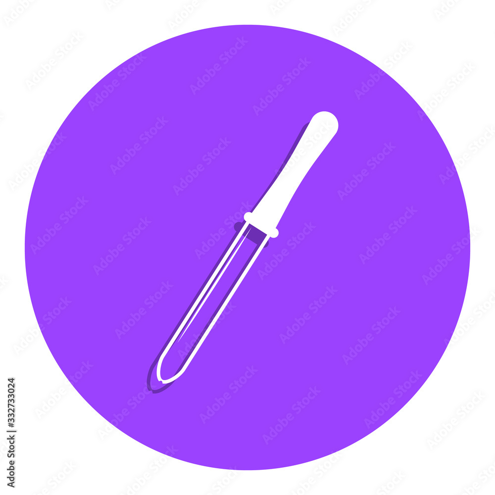 pipette badge icon. Simple glyph, flat vector of Medicine icons for ui and ux, website or mobile application pipette badge icon. Simple glyph, flat vector of Medicine icons for ui and ux, website or mobile application