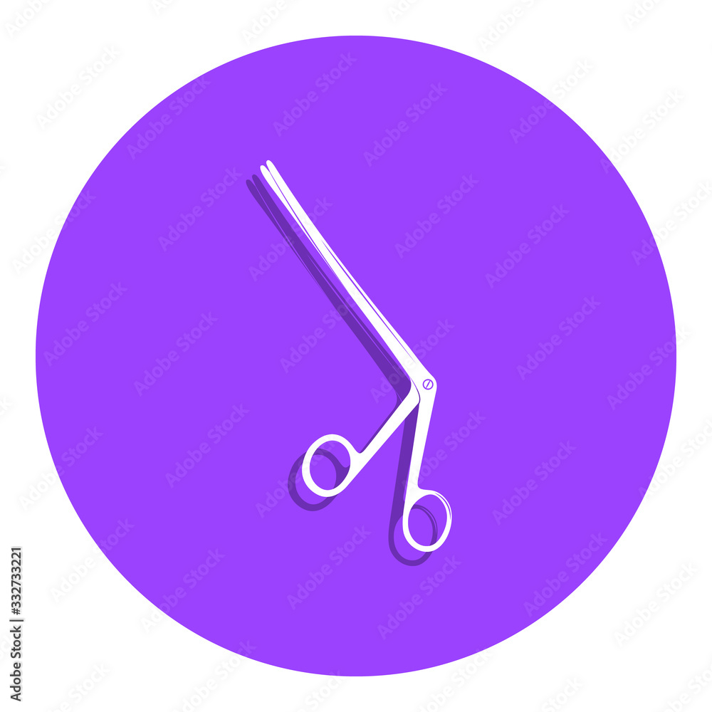 medical scissors badge icon. Simple glyph, flat vector of Medicine icons for ui and ux, website or mobile application medical scissors badge icon. Simple glyph, flat vector of Medicine icons for ui and ux, website or mobile application