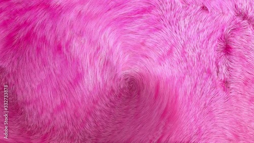 3D generated pink waving fur background photo
