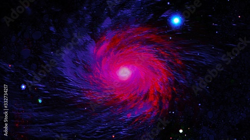 Obraz na płótnie Red Galaxy Poster