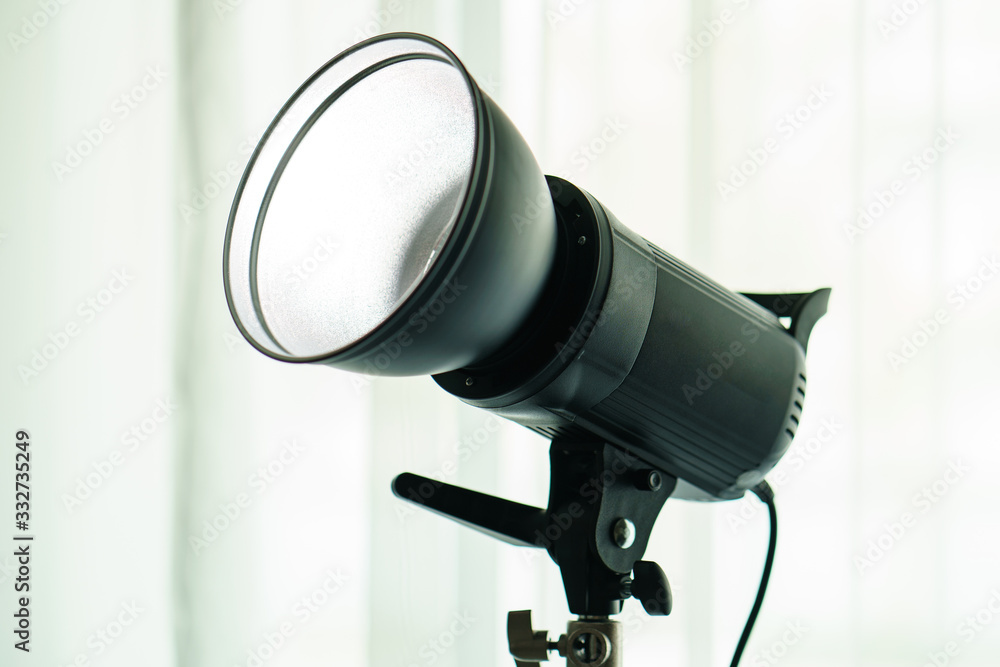 Lighting setup in studio for works. Lighting setup in studio for works.