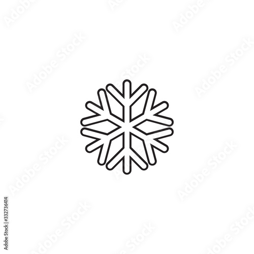 Vector illustration of single snowflake
