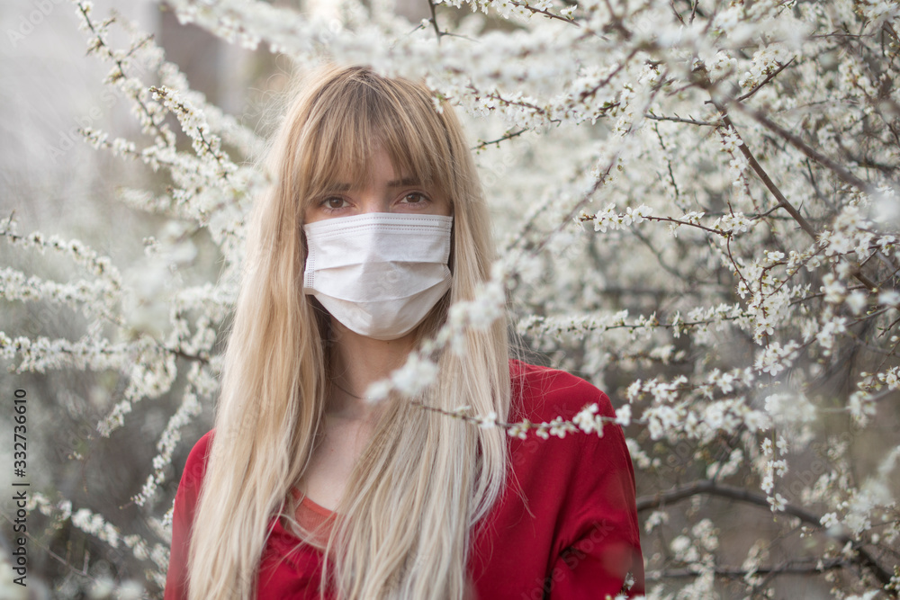 Woman in isolation at home for virus outbreak Woman in isolation at home for virus outbreak
