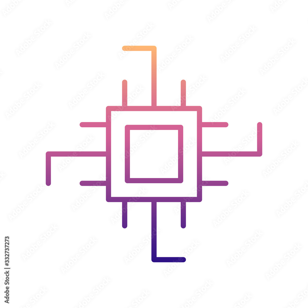 chip nolan icon. Simple thin line, outline vector of New Technologies icons for ui and ux, website or mobile application chip nolan icon. Simple thin line, outline vector of New Technologies icons for ui and ux, website or mobile application