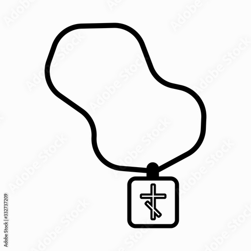russian warrior line icon amulet