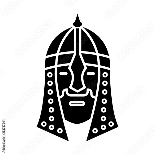 russian warrior simple icon soldier