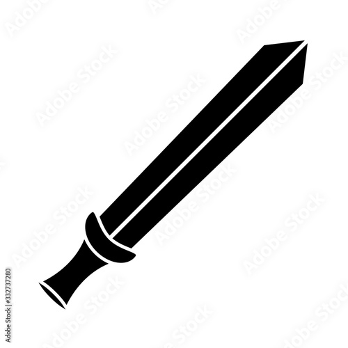 russian warrior simple icon sword