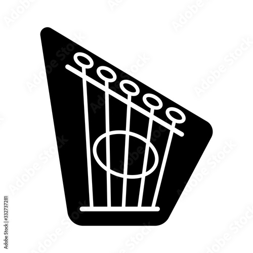 russian warrior simple icon harp