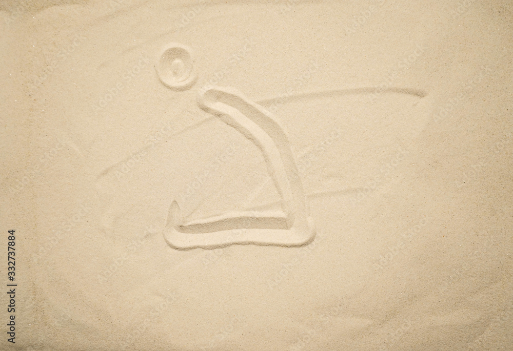 letters of the arabic alphabet drawn in the sand Stock Photo | Adobe Stock