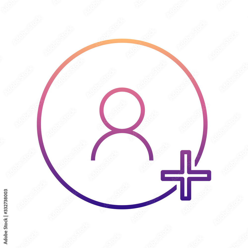 avatar plus nolan icon. Simple thin line, outline vector of New Technologies icons for ui and ux, website or mobile application avatar plus nolan icon. Simple thin line, outline vector of New Technologies icons for ui and ux, website or mobile application