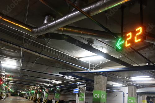 parking zone in mall with symbols