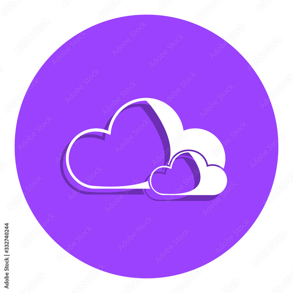 clouds badge icon. Simple glyph, flat vector of Weather icons for ui and ux, website or mobile application