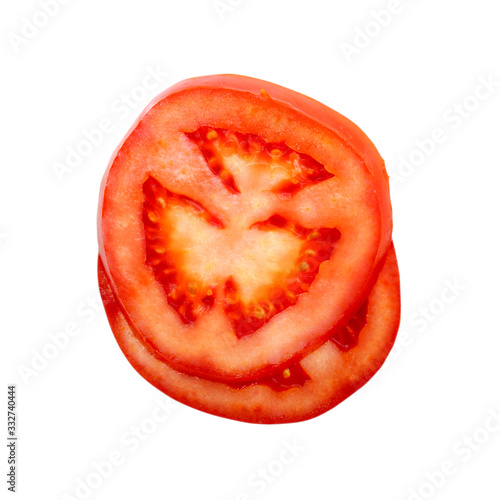 Wallpaper Mural Stacked tomato slices isolated on white background. Torontodigital.ca