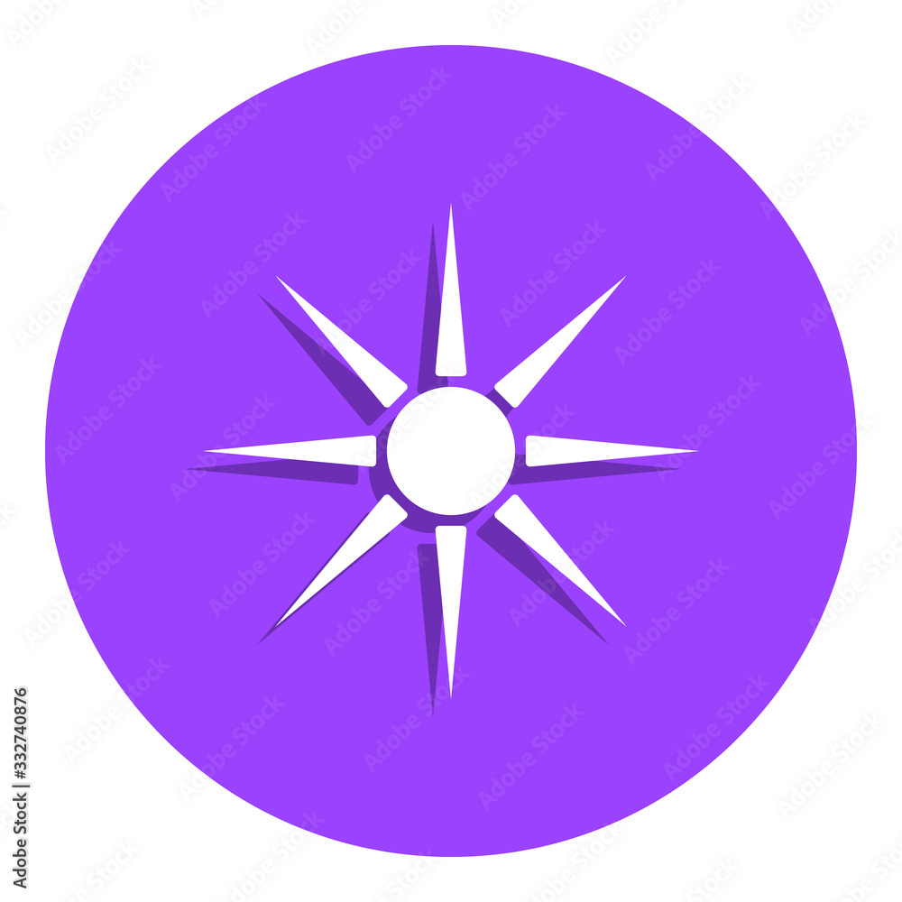 the sun badge icon. Simple glyph, flat vector of Weather icons for ui and ux, website or mobile application the sun badge icon. Simple glyph, flat vector of Weather icons for ui and ux, website or mobile application