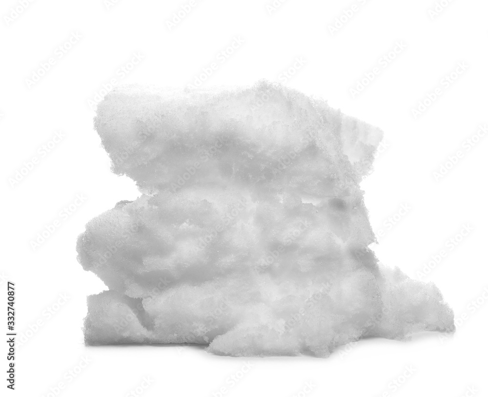 Snow blocks for igloo house isolated on white background
