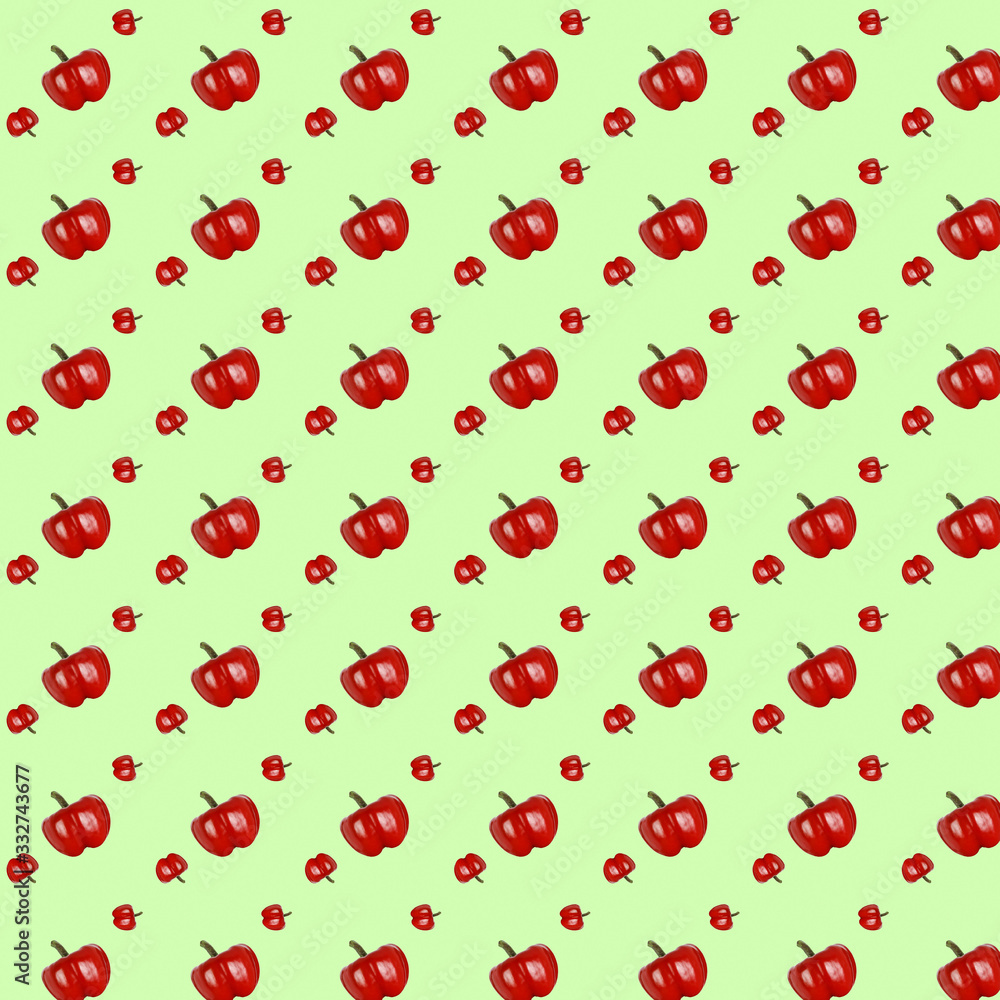 Repeating red paprika pattern Repeating red paprika pattern