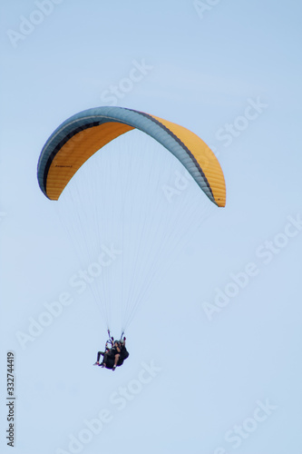 paraglider in the sky of Itajai, Santa Catarina, Brasil