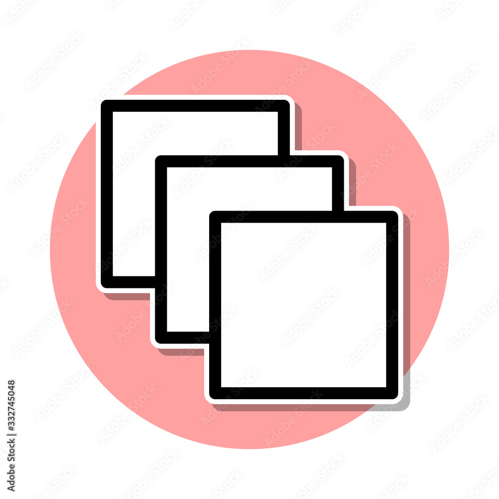 strata sticker icon. Simple thin line, outline vector of web icons for ui and ux, website or mobile application strata sticker icon. Simple thin line, outline vector of web icons for ui and ux, website or mobile application