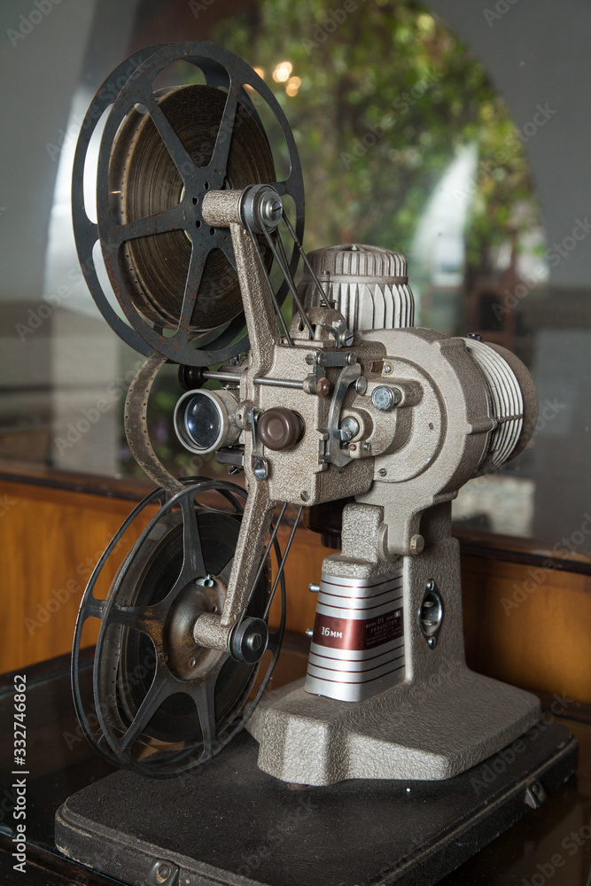 film industry; old film projector film