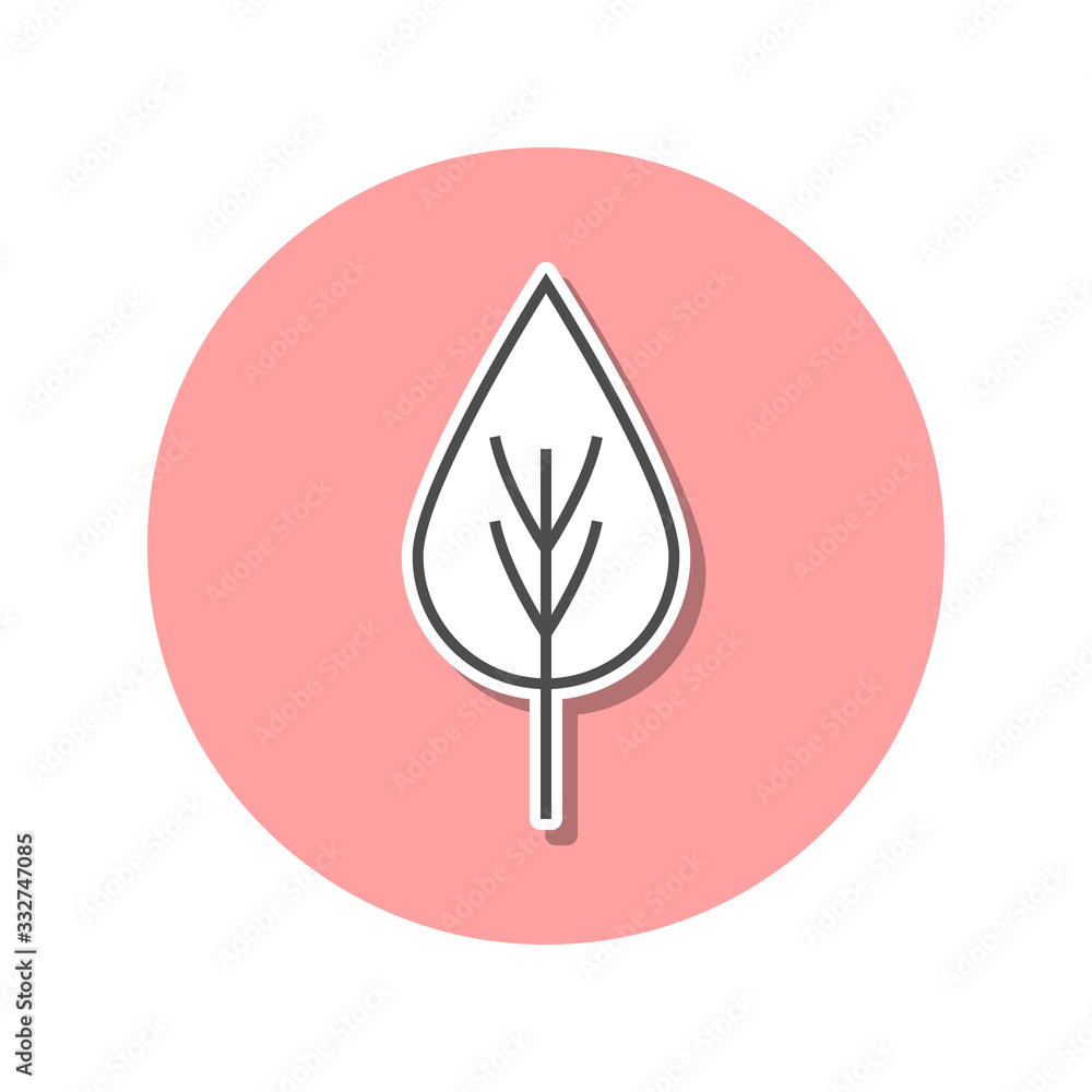 leaflet sticker icon. Simple thin line, outline vector of web icons for ui and ux, website or mobile application leaflet sticker icon. Simple thin line, outline vector of web icons for ui and ux, website or mobile application