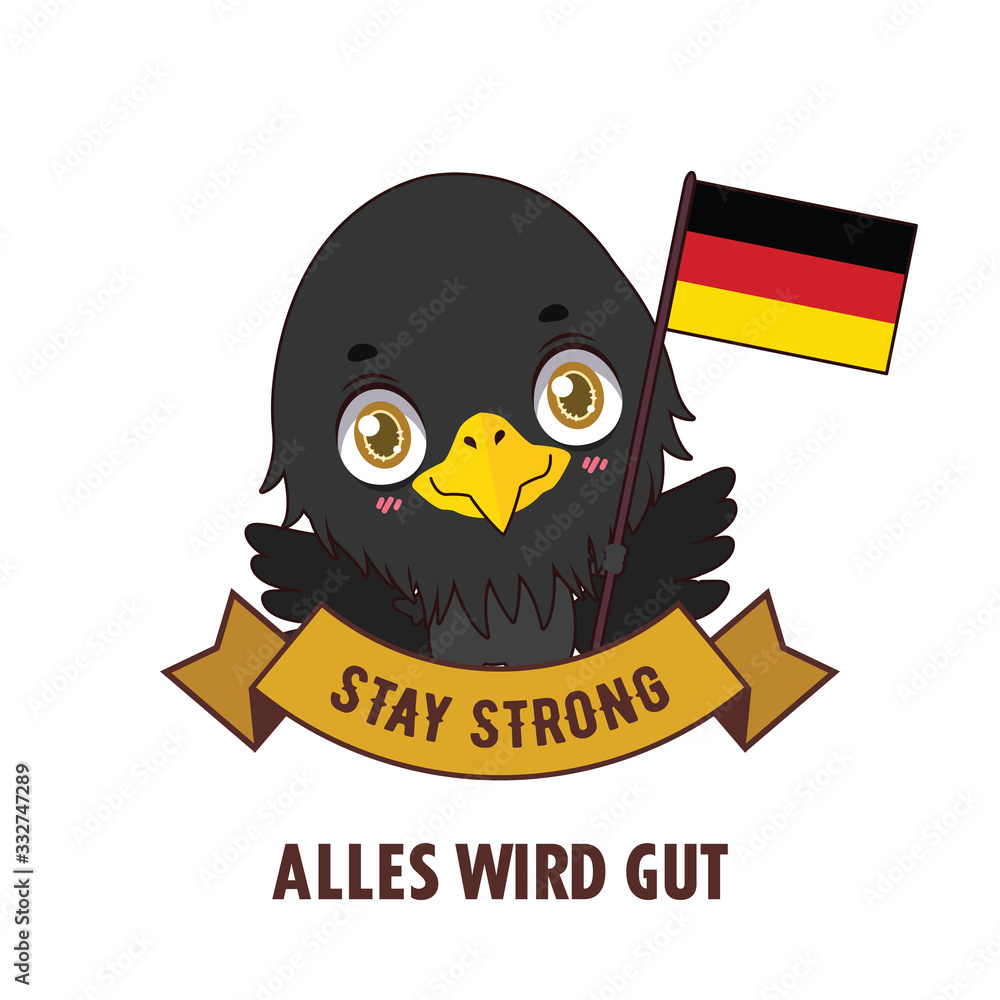 Fototapeta premium National animal of Germany with support message