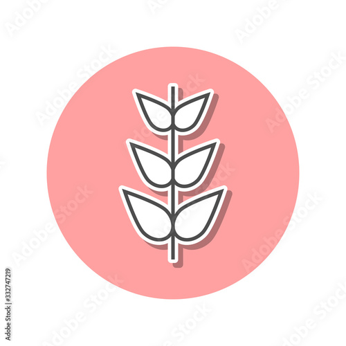 ear sticker icon. Simple thin line, outline vector of web icons for ui and ux, website or mobile application
