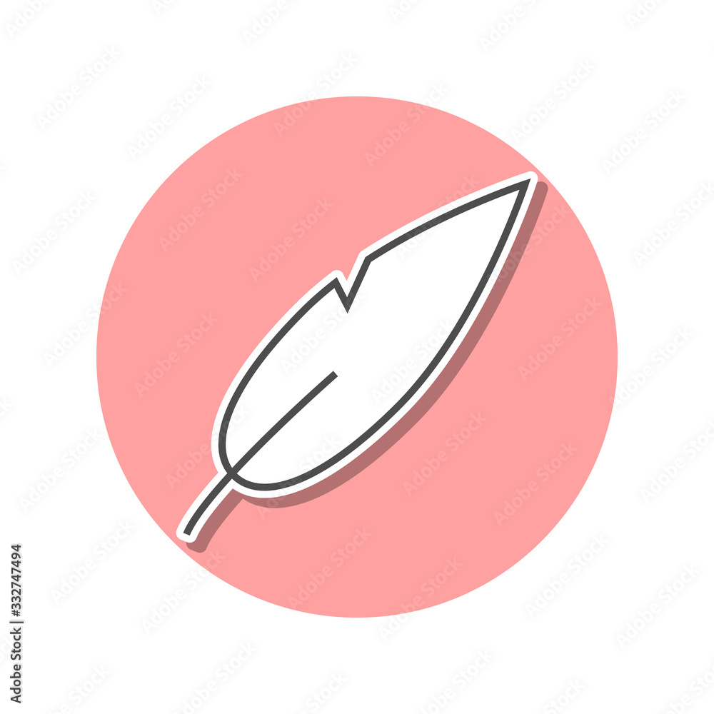 pen sticker icon. Simple thin line, outline vector of web icons for ui and ux, website or mobile application pen sticker icon. Simple thin line, outline vector of web icons for ui and ux, website or mobile application