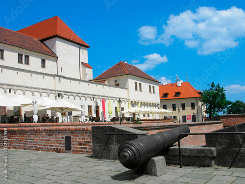 Czech Republic, Brno, Spilberk castle and old cannon photo