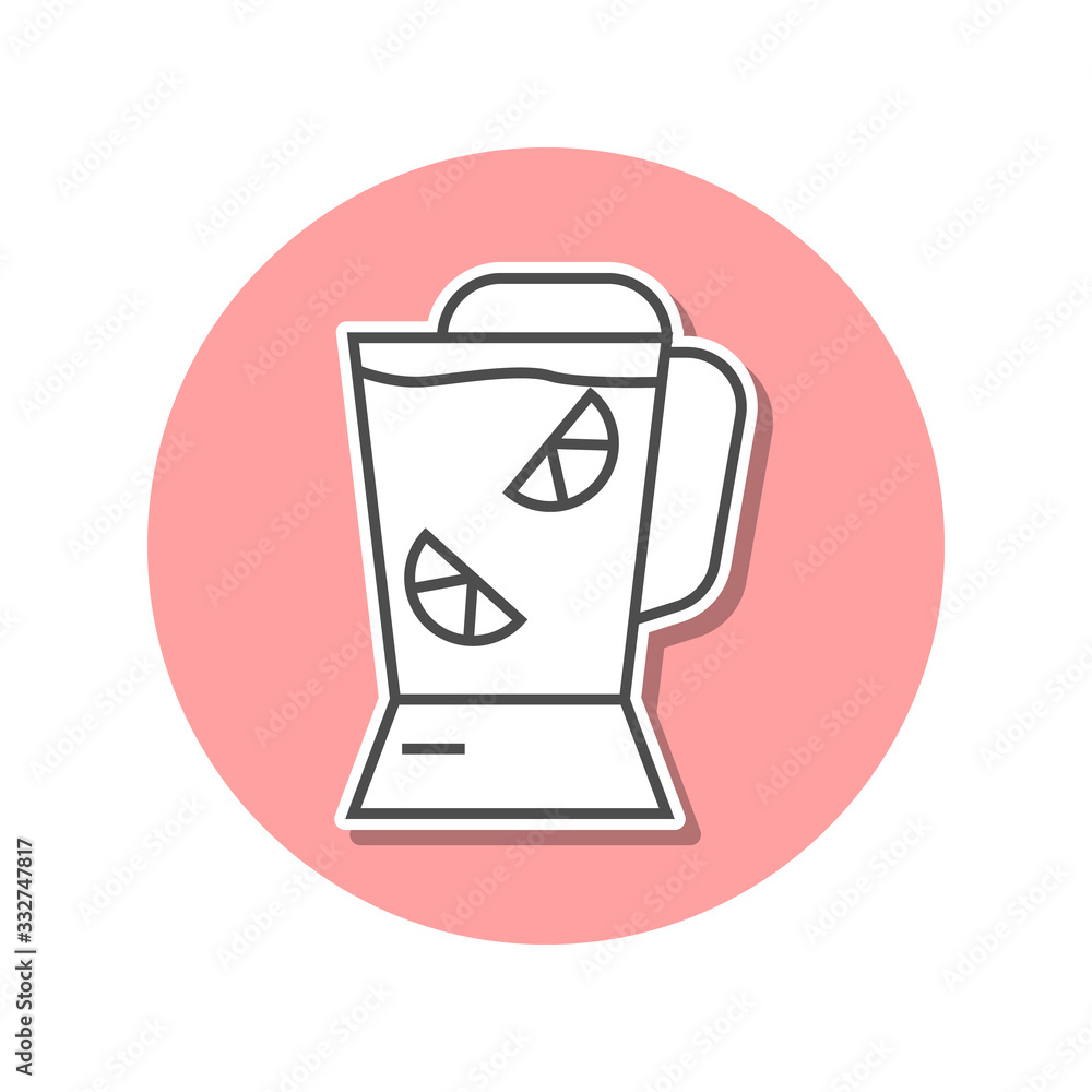 cocktail mixer sticker icon. Simple thin line, outline vector of web icons for ui and ux, website or mobile application cocktail mixer sticker icon. Simple thin line, outline vector of web icons for ui and ux, website or mobile application
