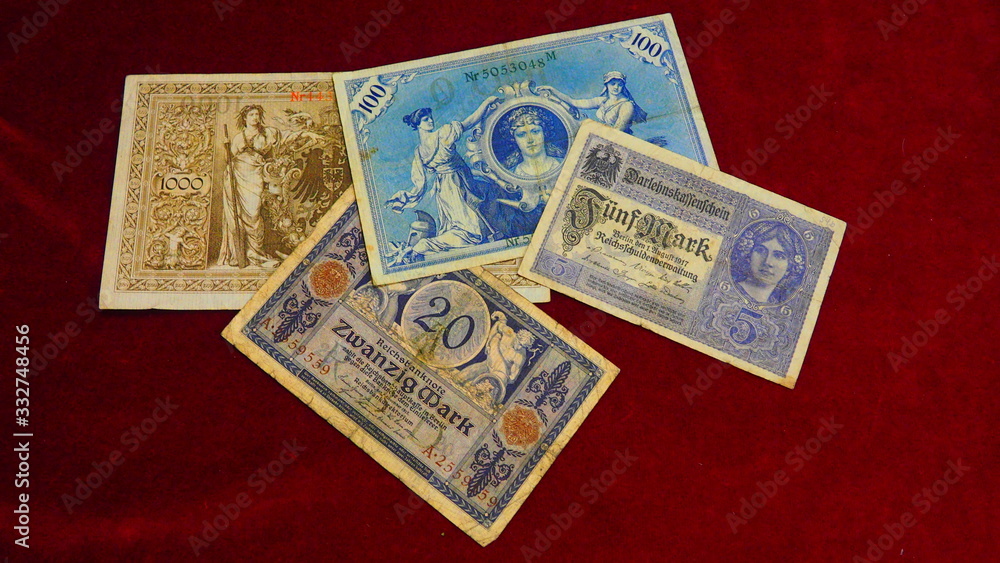 Banknotes from German Empire, First World War