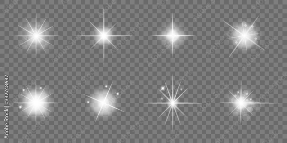 Glow light effect, star burst with sparkles, sunlight, shine glowing on isolated background vector illustration Glow light effect, star burst with sparkles, sunlight, shine glowing on isolated background vector illustration