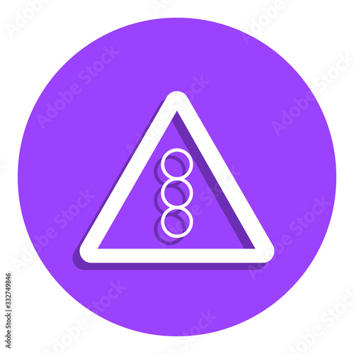 Traffic light sign badge icon. Simple glyph, flat vector of web icons for ui and ux, website or mobile application