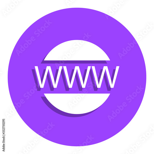 Www web badge icon. Simple glyph, flat vector of web icons for ui and ux, website or mobile application
