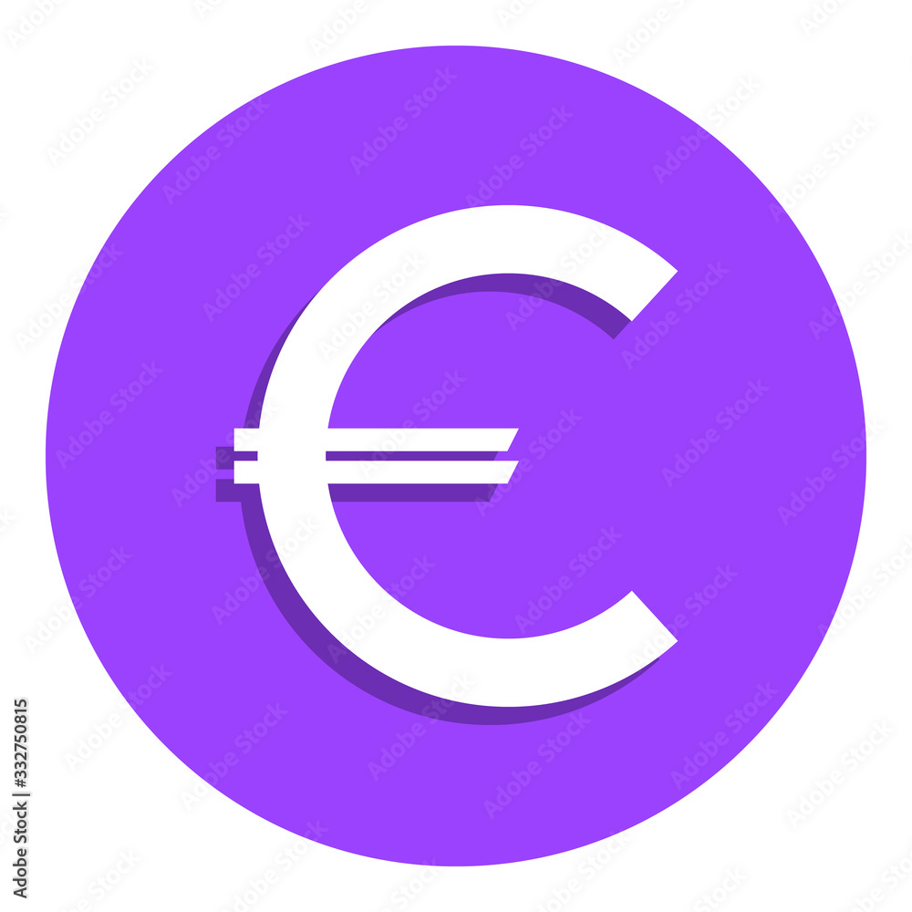 Euro badge icon. Simple glyph, flat vector of web icons for ui and ux, website or mobile application Euro badge icon. Simple glyph, flat vector of web icons for ui and ux, website or mobile application